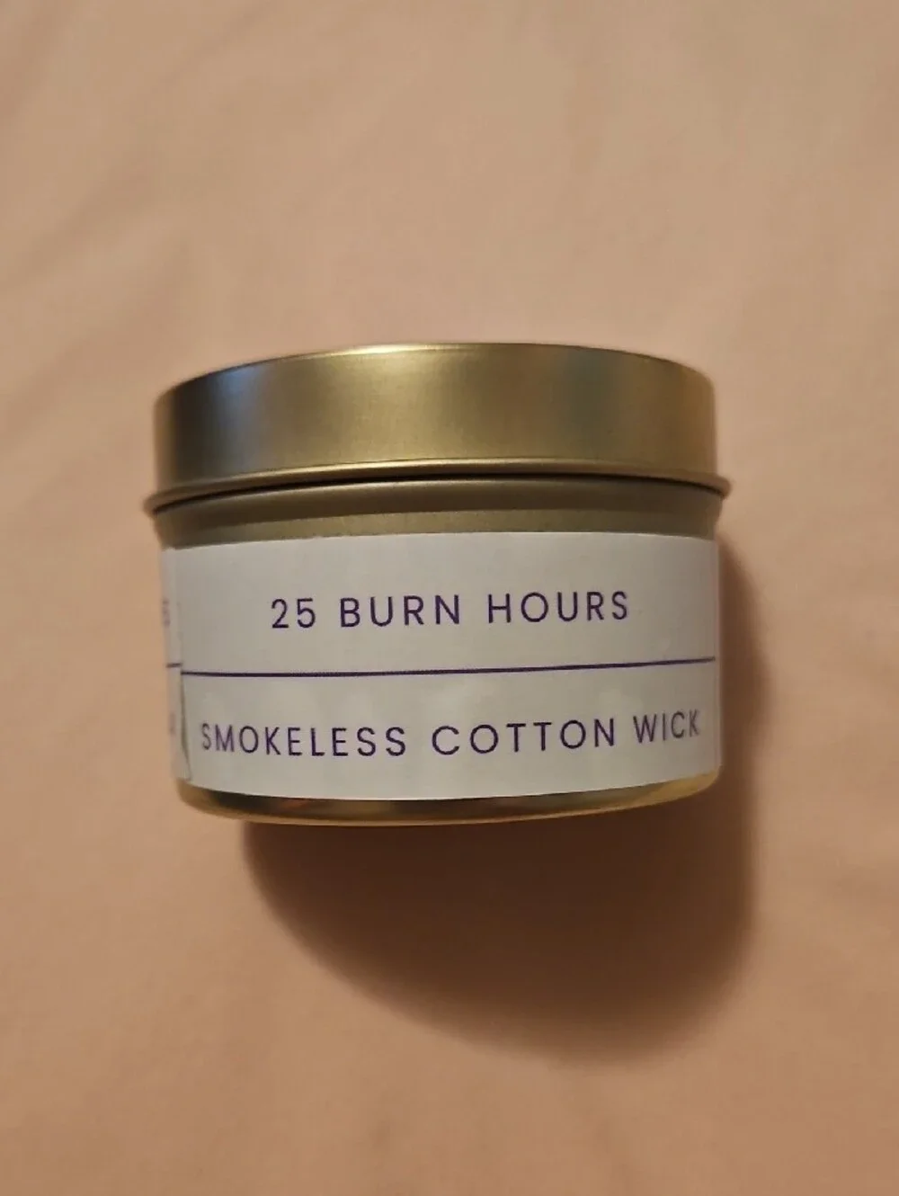 Lavender Scented Tin Candle - Gold